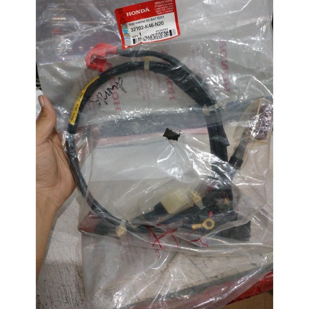 KABEL AKI SUB HARNESS BATTERY HONDA BEAT VARIO SCOOPY ORINAL ASLI AHM HONDA 32102K46N20 32102K46N30 