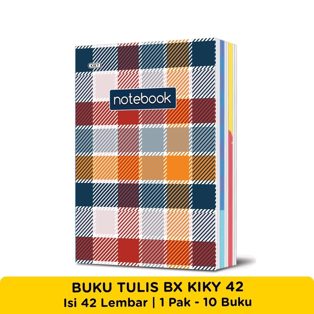 Kiky Buku Tulis Bx 42 Lembar - 1 Pack (10 Buku ) / Motif Random
