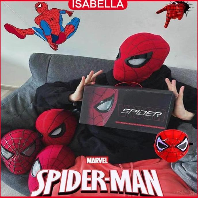 ISABELLA Bisa Berkedip Topeng Spidernnan Mask / Topeng Spidernnan Anak / Topeng Spidernnan Dewasa / 