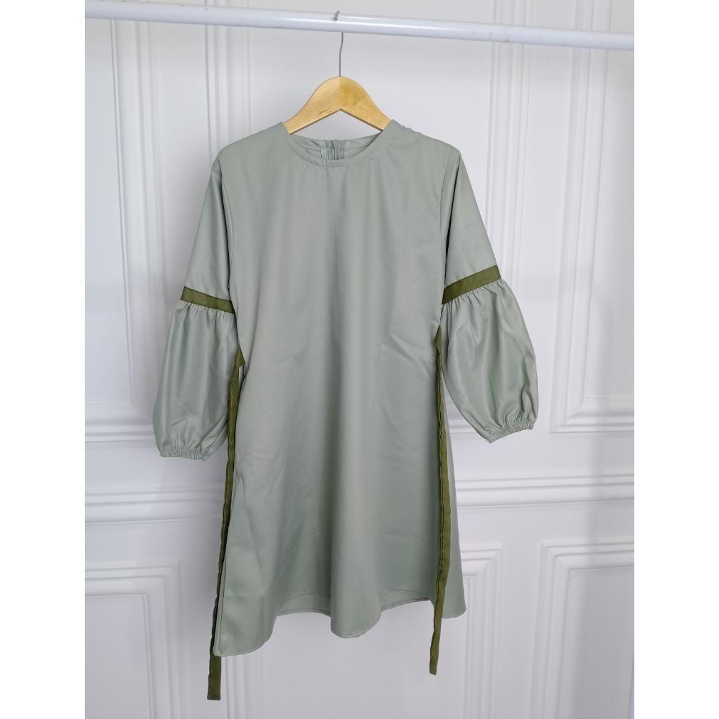 Gamis Couple Ibu Dan Anak Warna Hijau Sage Variasi Army Promo Buka