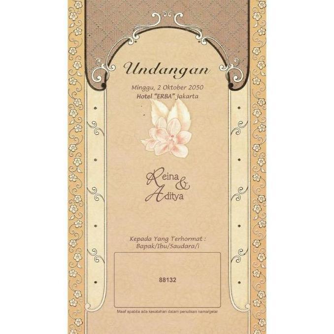 Undangan Blangko kosong ERBA 88132 isi 100 Lembar