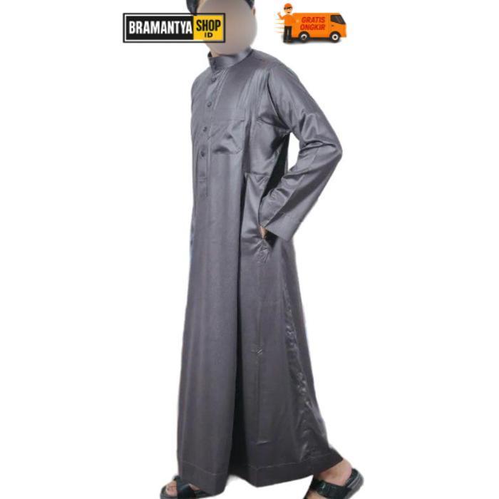 Terlaris Bisa Cod Gamis Jubah Al Haramain Polos Polyster Import Vietnam Putih Dan Hitam Warna Navy A
