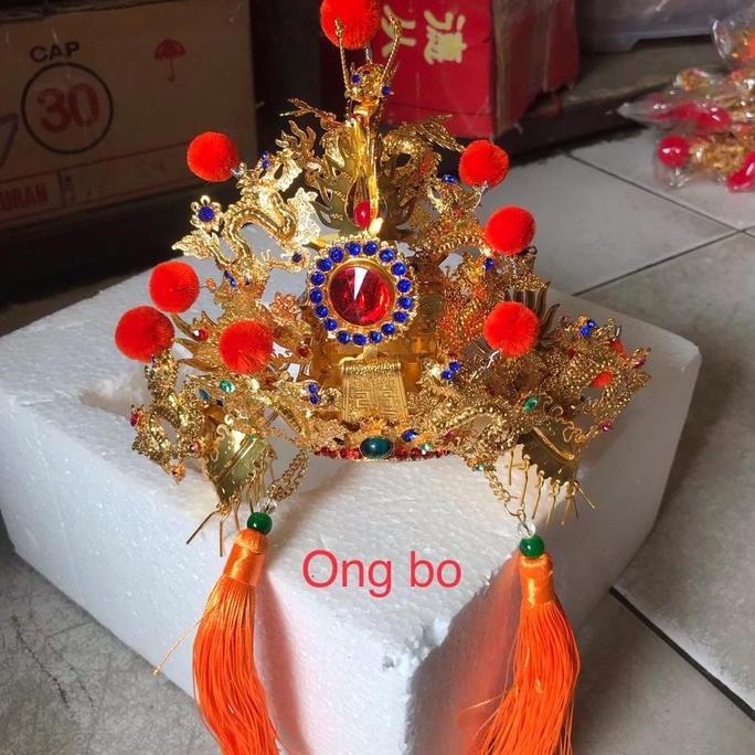 topi mahkota - ong bo / dewa ong ya - 12 inch