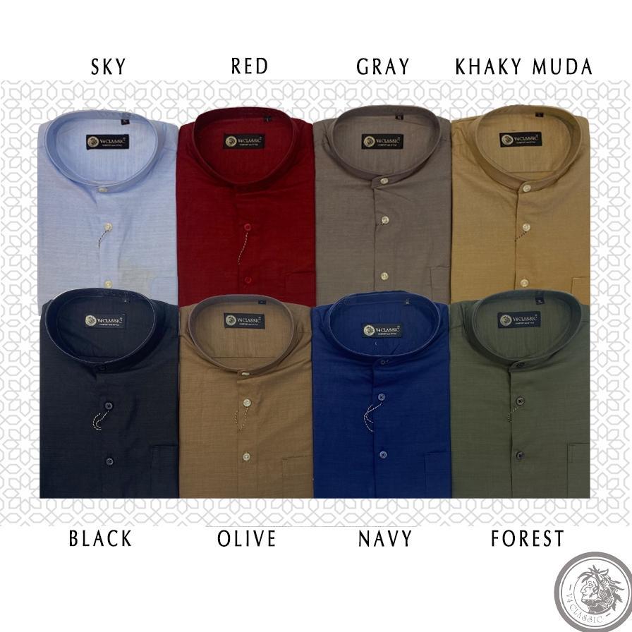 NOVELLEA V4 CLASSIC DARKMAN M L XL 2L 3L 4L 5L - KEMEJA KOKO PRIA KATUN RAMI JUMBO BIG SIZE POLOS LE