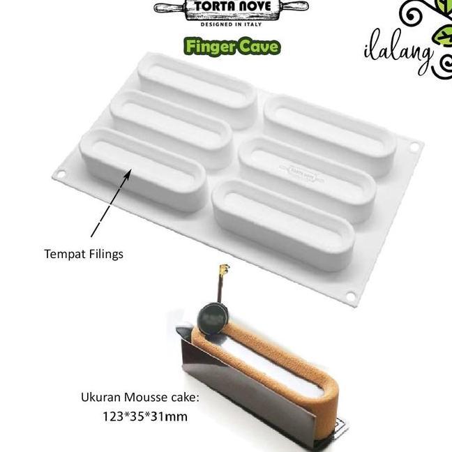 Cetakan Kue Kering Eclair Choux Finger Cetakan Silikon Coklat Tartlet
