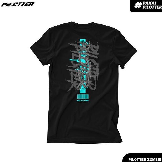 OOTD KAOS PILOTTER ZOMBIE HITAM ORIGINAL OOTD