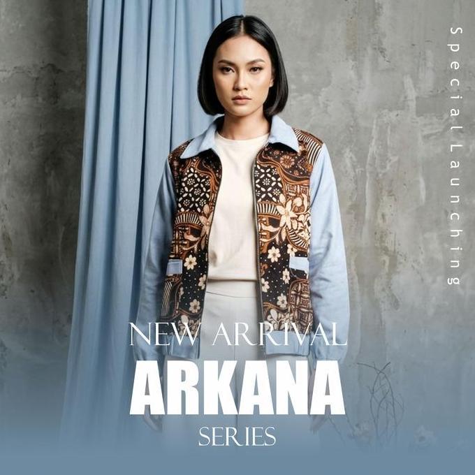 NEW LAUNCHING  GEGGO SERIES - ARKANA Series kemeja outer tunik abaya wanita Blue Sky