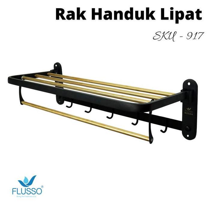 Gantungan Rak Handuk Dinding Kamar Mandi Stainless Flusso | Rak Handuk Kamar Mandi | Gantungan Handu