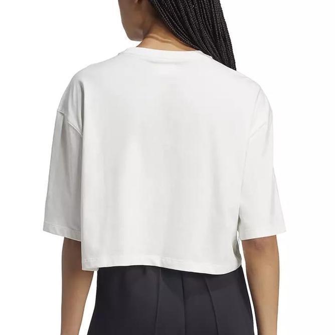 Crop Oversize Ads Crop Oversize Ads Wanita Katun Kaos Polos Oblong