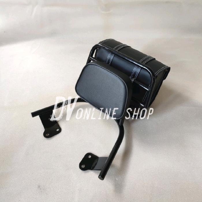 Backrack + Tas + Bantalan Honda Scoopy / Aksesoris Scoopy Motor Original Dan Terpercaya