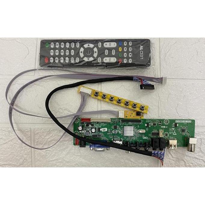 MODUL PCB KIT DRIVER LCD LED UNIVERSAL DTV3663 UNTUK DIGITAL TV DVB T2 ORIGINAL DAN TERPERCAYA