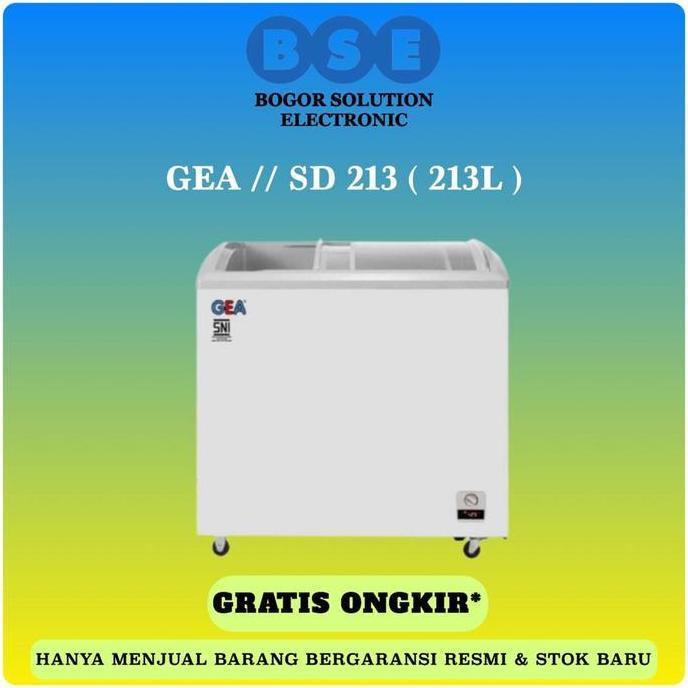 Freezer Sliding Curve Glass GEA SD213 Freezer GEA 213 Liter SD213 GEA