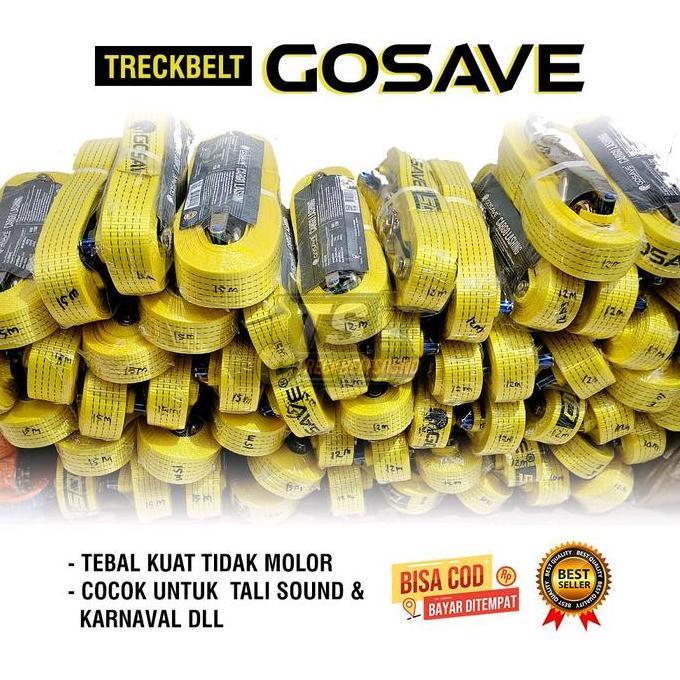 TS-TRECKBELT SOUND CARGO LASHING 5 TON GOSAVE  KUNING WEBBING CARGO BELT RACHET TIE DOWN TALI PENGIK