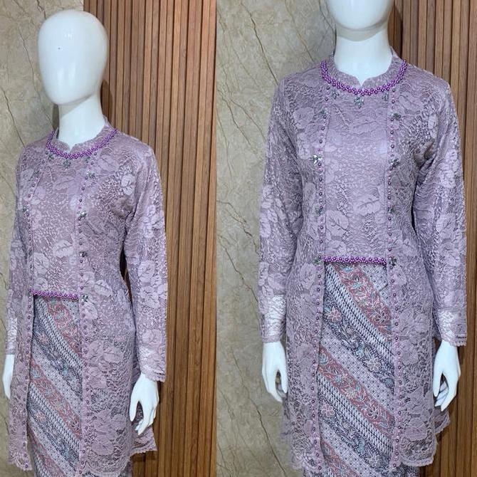 Atasan Kebaya Kutubaru Atasan Kebaya Kutubaru Brokat Tebal Modern Wanita Remaja Kondangan