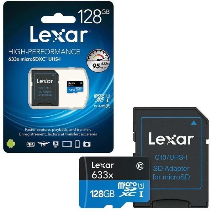 Lexar Micro SD 128GB 633X MicroSDHC R 100Mbps High Performance