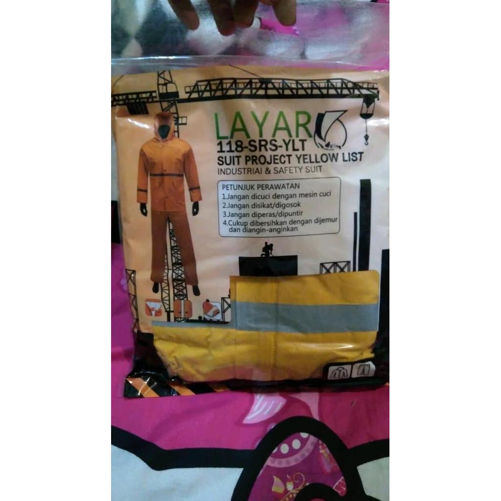 Jas Hujan Suit Project Blue Navy Merk Layar 118-SRS-B-LT