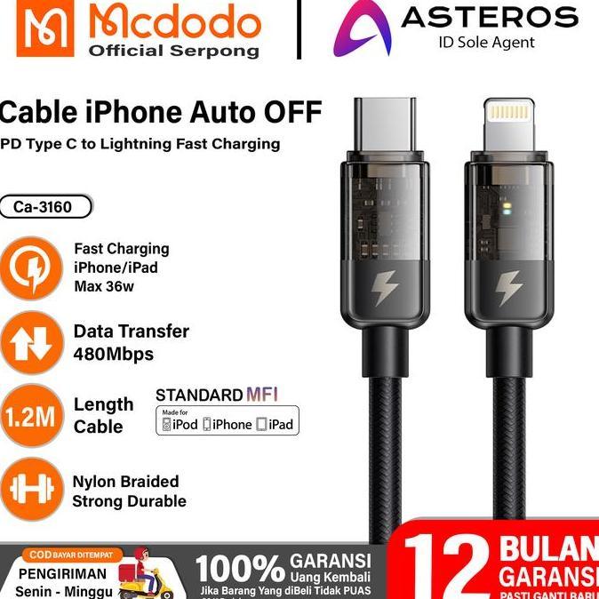 Kabel Data iPhone Auto Disconnect Type C to Lightning Fast 20w
