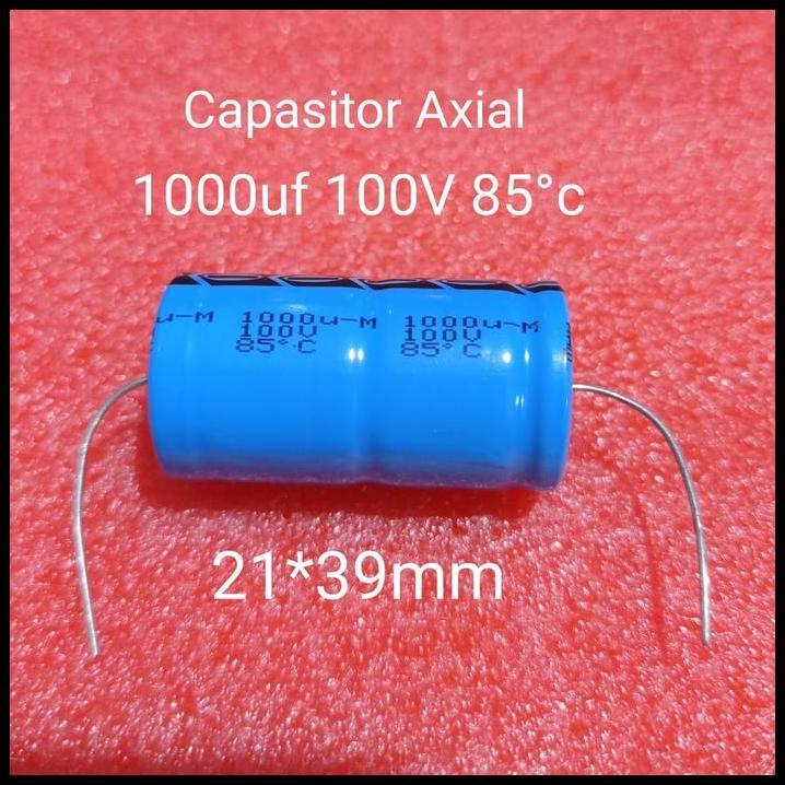 TERBARU KAPASITOR ELCO 1000UF 100V AXIAL 
