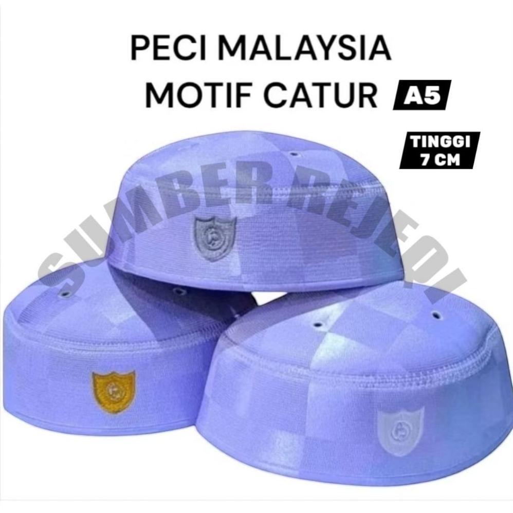 PREMIUM Peci Malaysia A5 Catur Tinggi 7 cm Peci Malaysia Ameen Peci Malaysia Original Peci Malaysia 