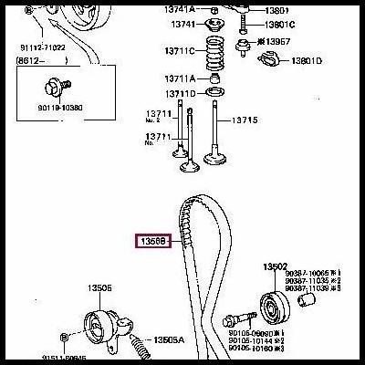 BEST DEAL TIMING BELT 13568-YZZSS ORI TOYOTA STARLET EP80 COROLA EE80 