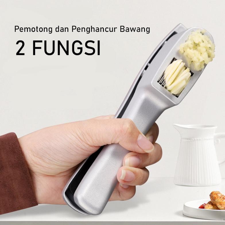 Yopia - Parutan Alat Geprek Potong Penghancur Pemotong Bawang Putih Garlic Presser