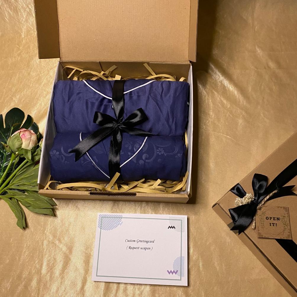 new [ hampers piyama couple ] kado pernikahan hadiah wedding hampers anniversary baju tidur pasangan