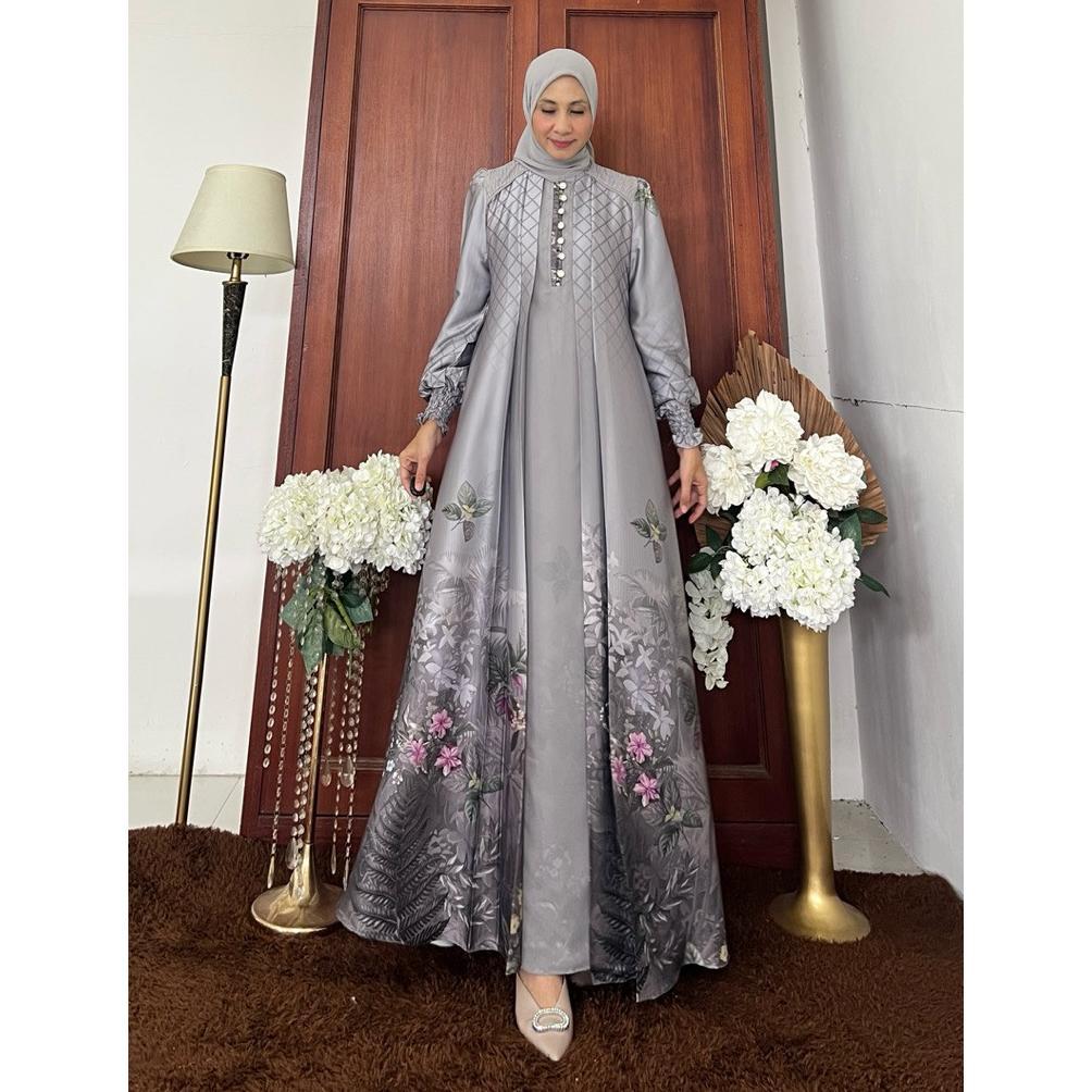 Flash Sale Promo Bigsale [Jemia] Aurora Dress Silk Hijab Busui Set Hijab | Gamis Wanita Kondangan El
