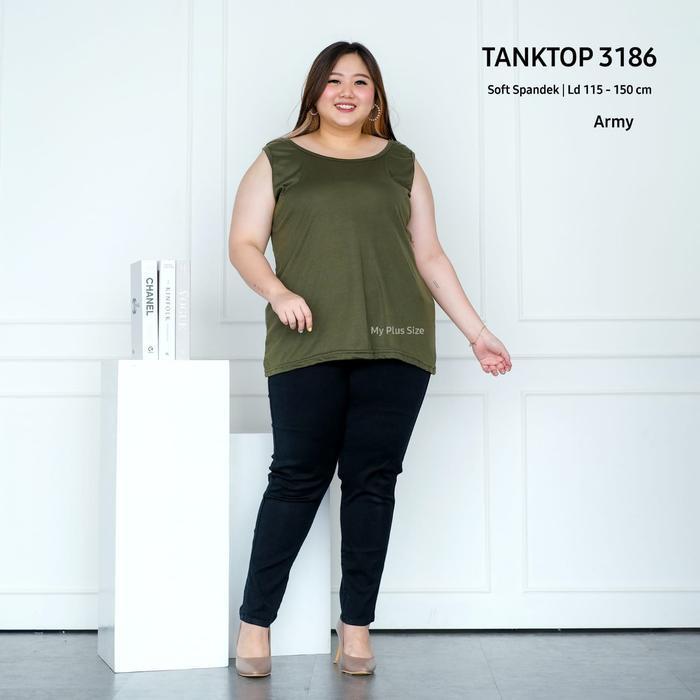 Bisa Cod - Tanktop Wanita Super Jumbo, Ld 120-150 Cm