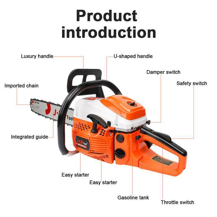 JLD Gergaji Mesin Chainsaw 54.6CC Mesin Potong Kayu Mesin Chainsaw 20inch Pohon Kayu Kualitas Sinso 