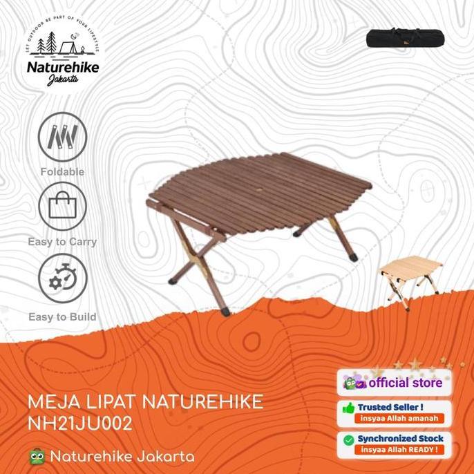 Terlaris Meja Lipat Kayu Portable Camping Outdoor Piknik Naturehike Nh21Ju002