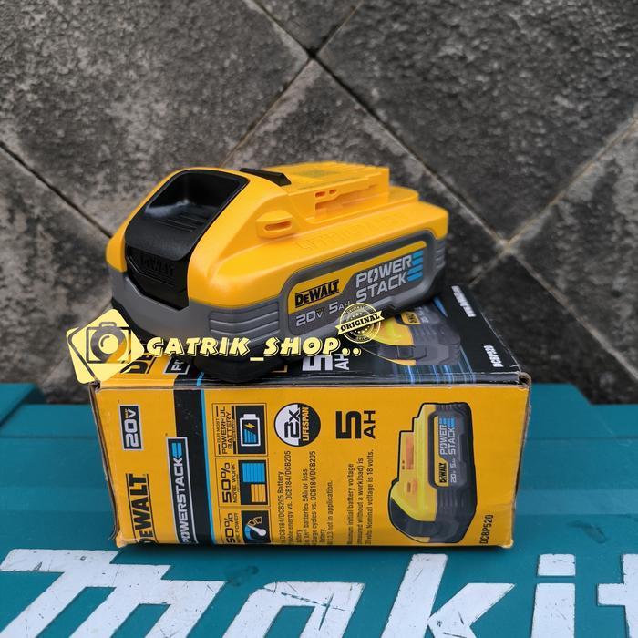 Baterai Dewalt Powerstack 20V 5.0Ah DCBP520 Batere Cordless Dewalt