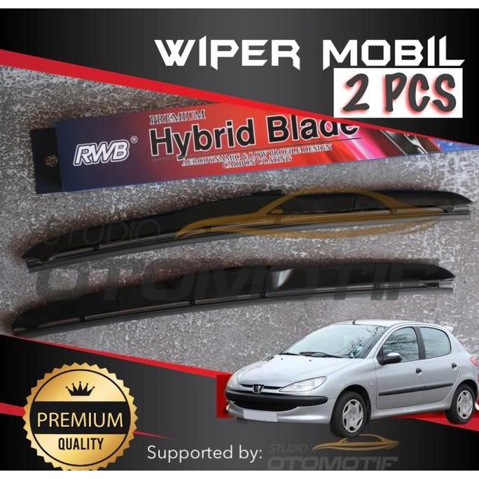 WIPER PEUGEOT SKYLINE 206 RWB GRAPHITE / WIPER RWB PEUGEOT 206 2 PCS HARGA KHUSUS