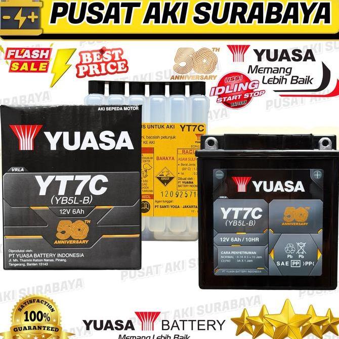 Promo YUASA YT7C AKI SEMI KERING ASTREA GRAND SUPRA FIT F1ZR SHOGUN 110 SMASH TITAN MEGAPRO PRIMUS M