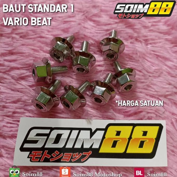 Baut Standar 1 Satu Stainless 2Kunci Vario 110/125/150/160 Beat Dll Baru