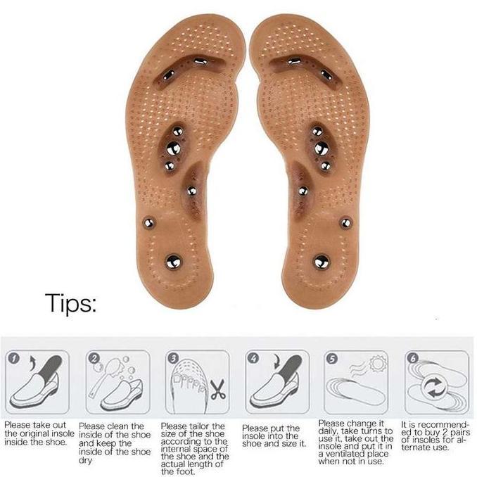 Sol Sepatu Terapi Kesehatan Magnetik/ Alas Sepatu/ Insole
