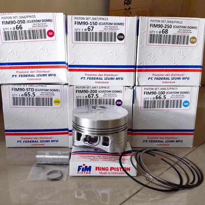 Promo Piston Kit FIM FIM90 Custome Dome Mentah Pin 15 CBR OLD Tiger Megapro Diskon