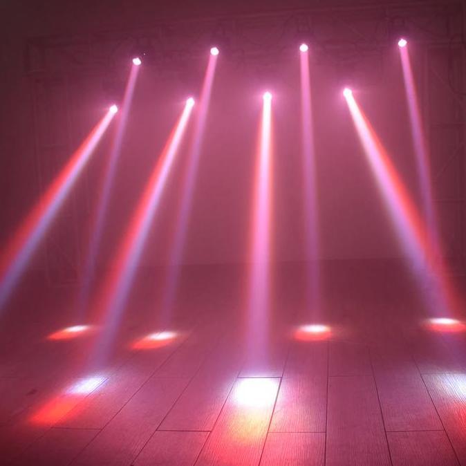 Lampu Laser Sorot Lighting Panggung Mini LED Disco RGB Putar Spotlight