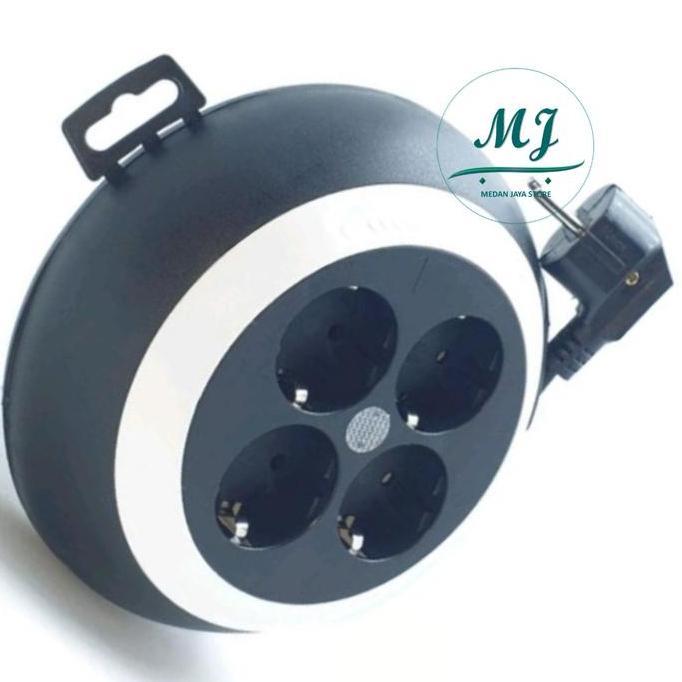 ROLLAN TERMINAL SAMBUNGAN KABEL ROLL YUNIOR COLOKAN LISTRIK PANJANG 6 METER STOP KONTAK 4 LUBANG PRO