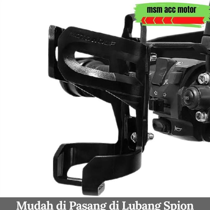 Promo Holder Tempat Botol Motowolf di Spion Motor Vario Beat Scoopy Genio Nmax Aerox Fazzio Grand Fi