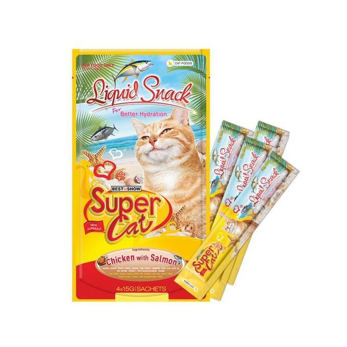 supercat liquid snack 60gr - snack kucing liquid