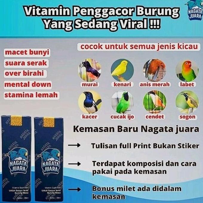 HARGA GROSIR - Nagata Juara vitamin semua burung produk asli original 100%