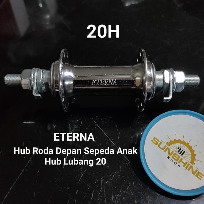 Hub Bos Depan Sepeda Anak Lubang Ruji 20 Hole As Mur Kunci 15 Steel CP