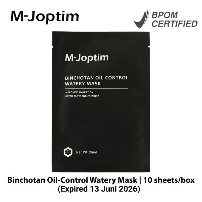 BEST SELLER - M-Joptim Binchotan Oil-Control Watery Mask- Masker Wajah untuk Jerawat, Kulit Berminya