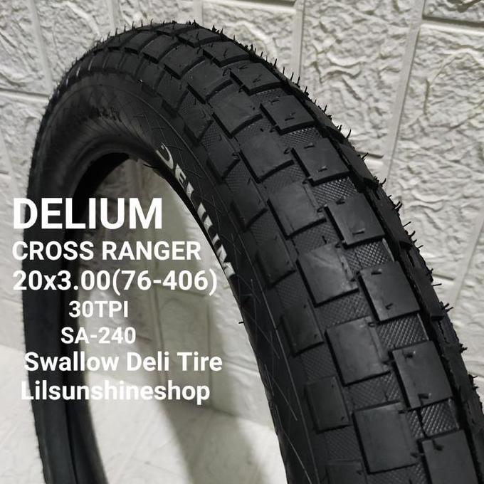 Ban Luar Sepeda BMX 20 x 3.00 DELIUM Cross Ranger Deli Tire Swallow SA-240 Ban Besar 20x300