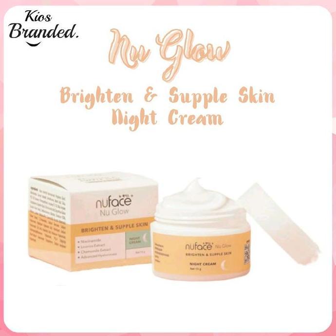 Nuf Nu Glow Brighten & Supple Skin Night Cream 15g / Pelembab Wajah