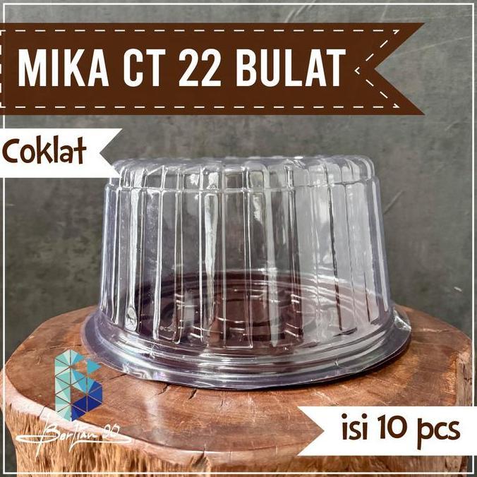 TERLARIS 10 PCS MIKA BOLU BULAT CT 22 ALAS COKLAT  TANPA SEKAT / MIKA TUMPENG CT22 BULAT / MIKA KUE 