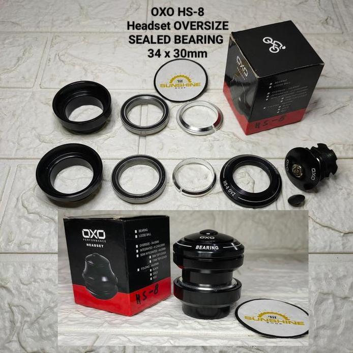 Headset OVERSIZE BEARING OXO HS8 Untuk Fork OS 28.6 Kom Mangkok 34mm Tube Frame Bawah 34x30mm Atas 3