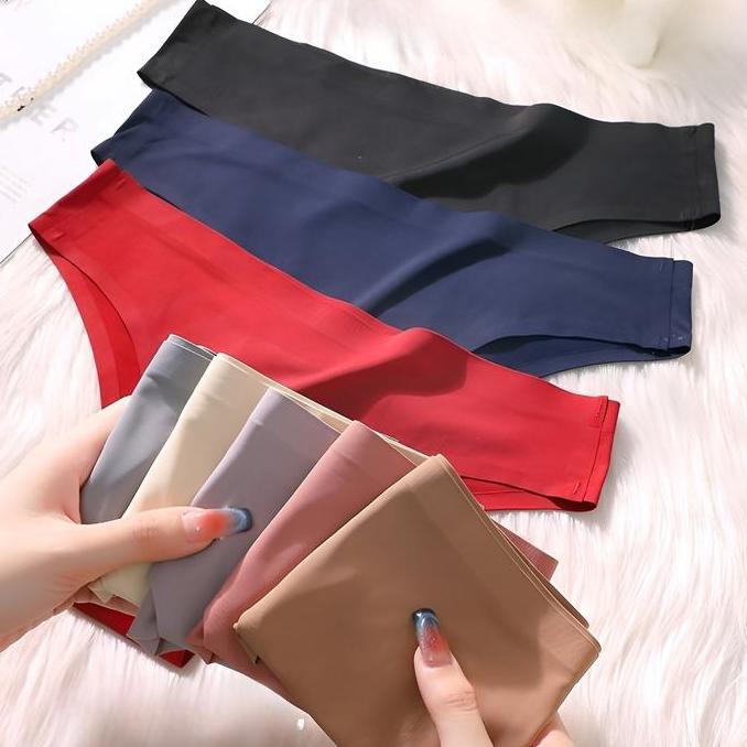 SOJEHBOW [COD] Celana Dalam Wanita Tanpa Jahitan CD Fashion Silk CD, Celana Dalam Wanita Thong, Cela