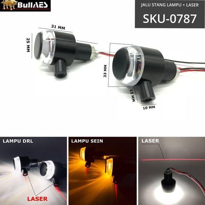 KANJALO JALU STANG LAMPU LASER 3 IN 1 I Jalu Stang Motor I Jalu Stang LED 0787