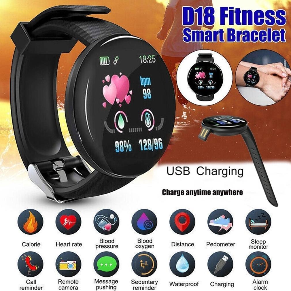 Cuci Gudang Smartband D18 Sport Ip65 Anti Air Untuk Fitness Tracker Ip67 Android/Ios